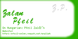 zalan pfeil business card